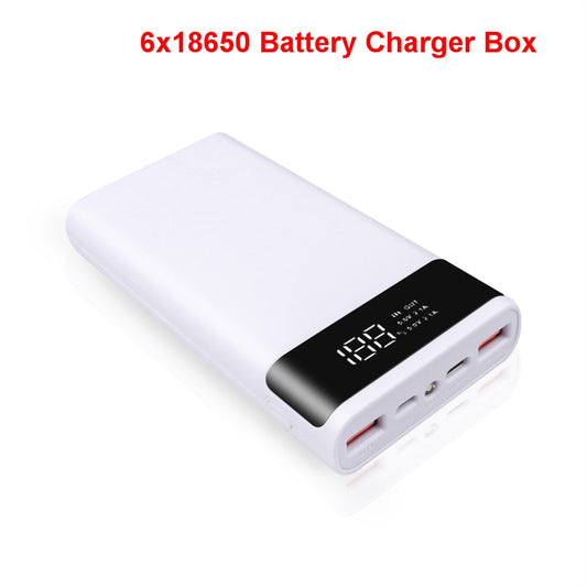 Fast Charging 18650 Power Bank 20000mAh USB Type C 5V Cases Battery Charge Storage Box Without Battery For iPhone Xiaomi Huawei