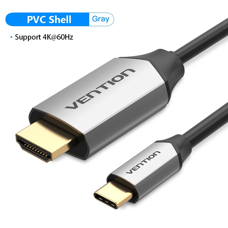 Vention USB C to HDMI Cable 4K Type c HDMI Thunderbolt 3 Adapter for MacBook Samsung Galaxy S10/S9 Huawei Honor Type c to HDMI