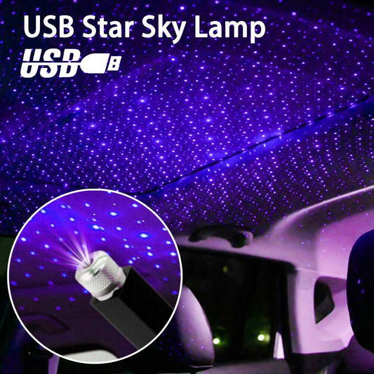 Romantic LED Car Roof Star Night Light Projector Atmosphere Galaxy Lamp USB Decorative Lamp Adjustable Car Interior Decor Light